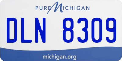 MI license plate DLN8309