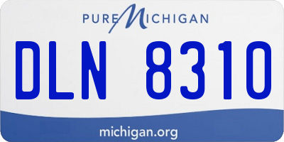 MI license plate DLN8310