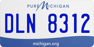 MI license plate DLN8312