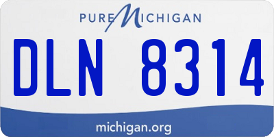 MI license plate DLN8314