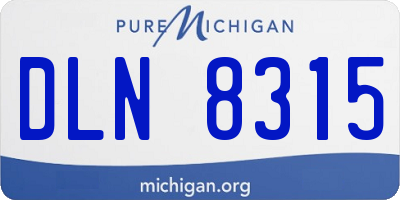 MI license plate DLN8315