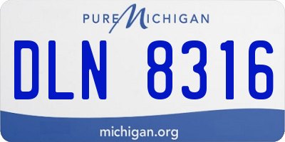 MI license plate DLN8316