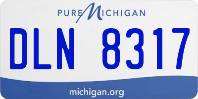 MI license plate DLN8317