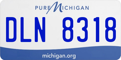 MI license plate DLN8318