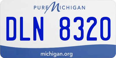 MI license plate DLN8320