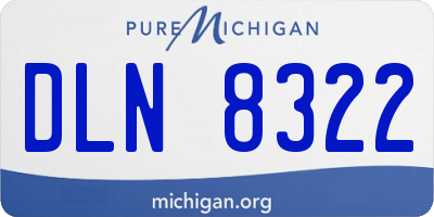 MI license plate DLN8322