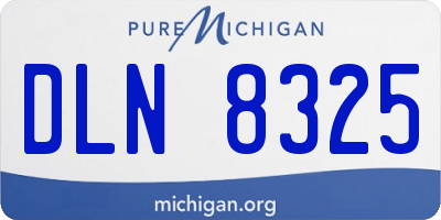 MI license plate DLN8325