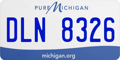 MI license plate DLN8326