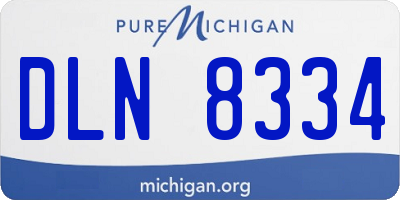 MI license plate DLN8334