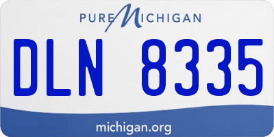 MI license plate DLN8335