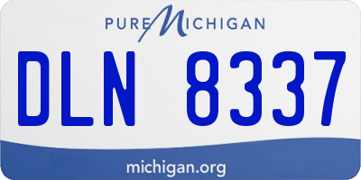 MI license plate DLN8337