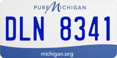 MI license plate DLN8341