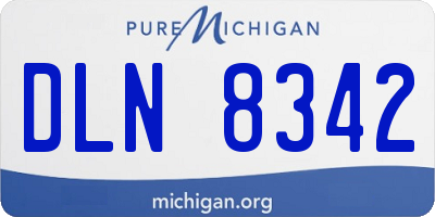 MI license plate DLN8342