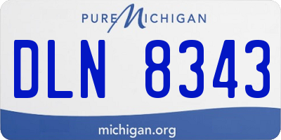 MI license plate DLN8343