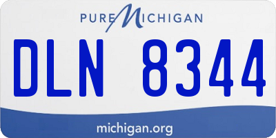 MI license plate DLN8344