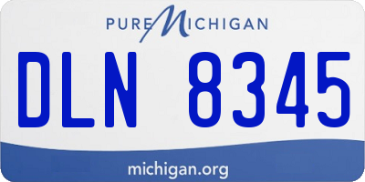 MI license plate DLN8345