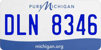 MI license plate DLN8346