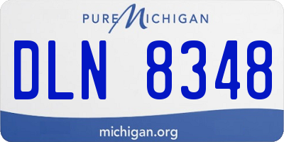 MI license plate DLN8348