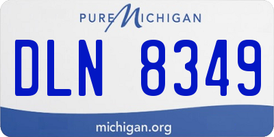 MI license plate DLN8349