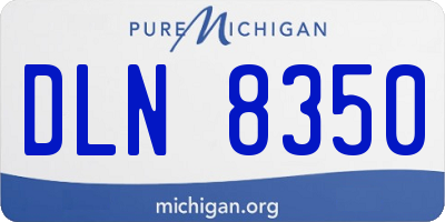 MI license plate DLN8350