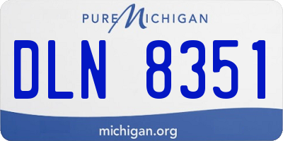 MI license plate DLN8351