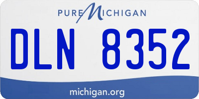 MI license plate DLN8352