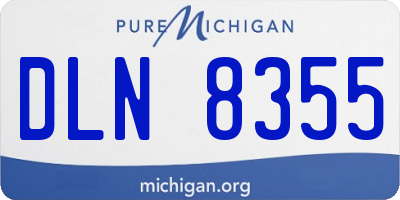 MI license plate DLN8355