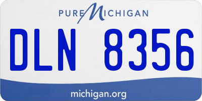 MI license plate DLN8356