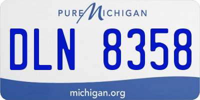 MI license plate DLN8358