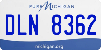 MI license plate DLN8362