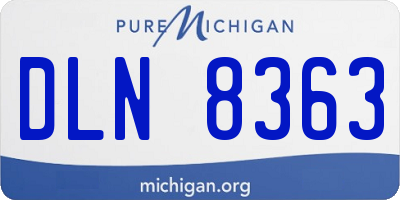 MI license plate DLN8363