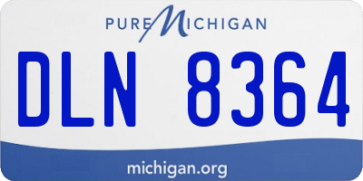 MI license plate DLN8364