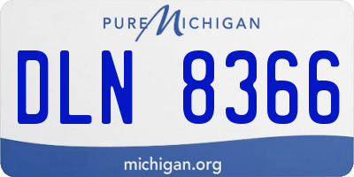 MI license plate DLN8366