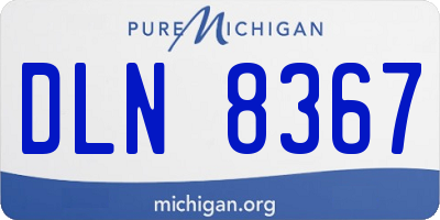 MI license plate DLN8367