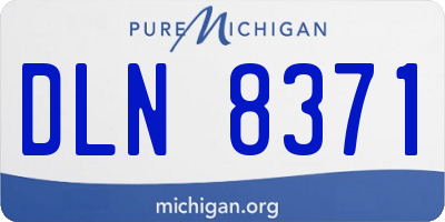 MI license plate DLN8371