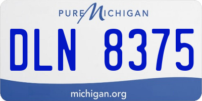 MI license plate DLN8375