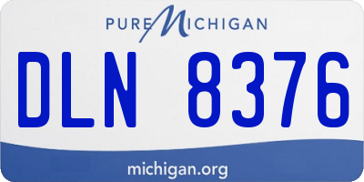 MI license plate DLN8376