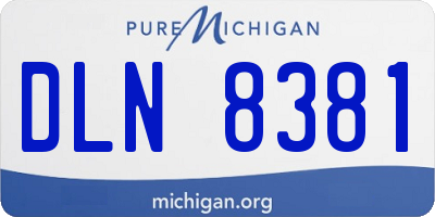 MI license plate DLN8381