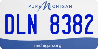 MI license plate DLN8382