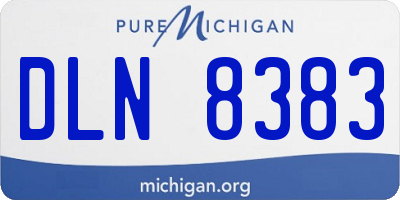 MI license plate DLN8383