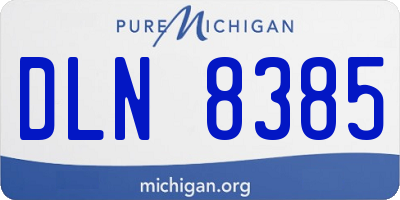 MI license plate DLN8385