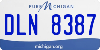 MI license plate DLN8387