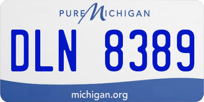 MI license plate DLN8389