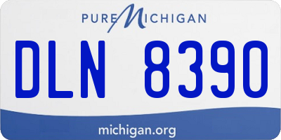 MI license plate DLN8390