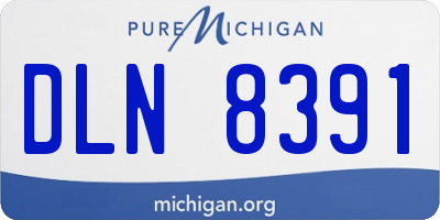 MI license plate DLN8391