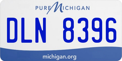 MI license plate DLN8396