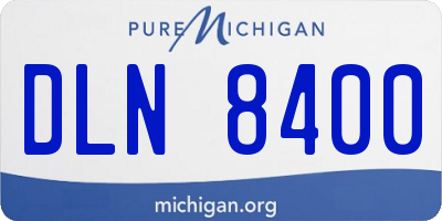 MI license plate DLN8400