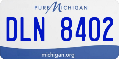 MI license plate DLN8402