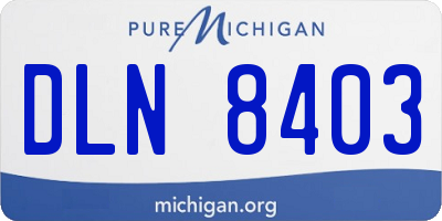 MI license plate DLN8403