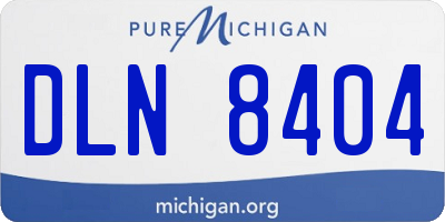 MI license plate DLN8404